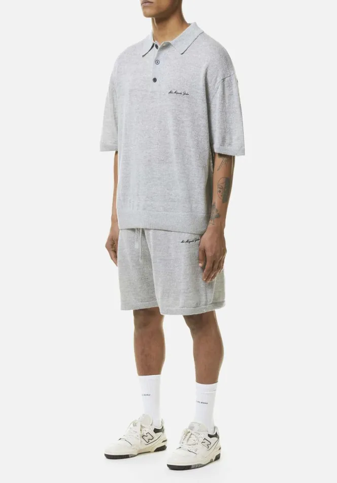 Shop MKI LIGHTWEIGHT MOHAIR KNIT SHORTS Grey MKI MIYUKI ZOKU Shorts