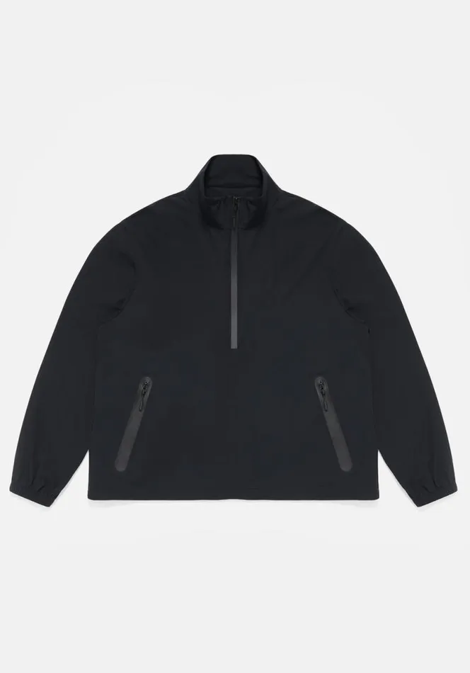 Shop MKI LIGHTWEIGHT SHELL QUARTER ZIP Black MKI MIYUKI ZOKU Outerwear