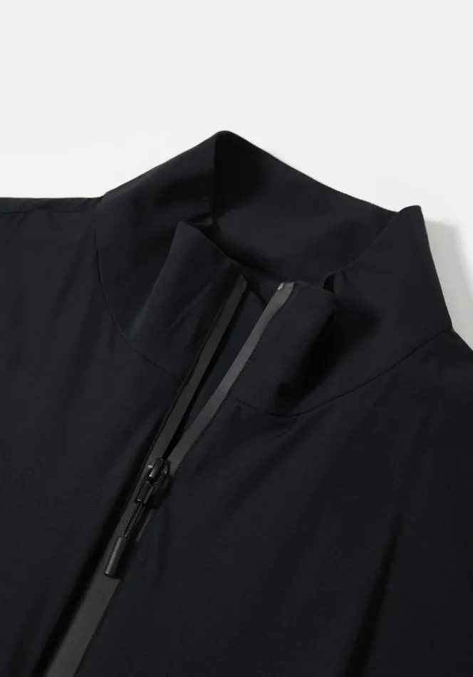 Shop MKI LIGHTWEIGHT SHELL QUARTER ZIP Black MKI MIYUKI ZOKU Outerwear