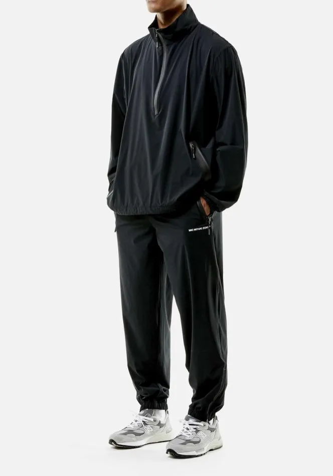 Shop MKI LIGHTWEIGHT SHELL QUARTER ZIP Black MKI MIYUKI ZOKU Outerwear