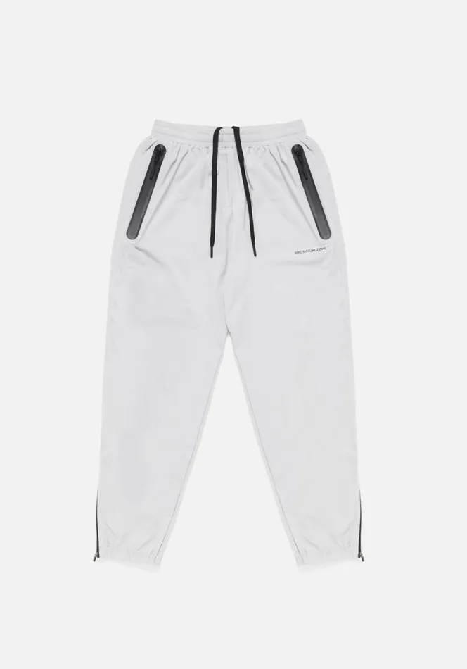 Shop MKI LIGHTWEIGHT SHELL TRACK PANTS Light Grey MKI MIYUKI ZOKU Trousers