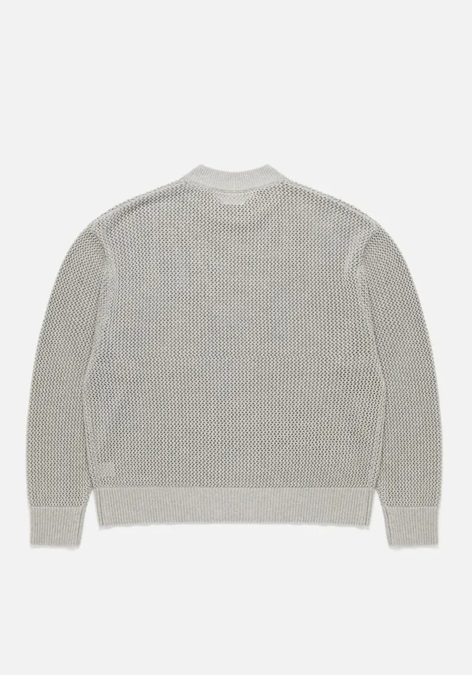 Shop MKI LOOSE GAUGE CREW Grey MKI MIYUKI ZOKU Knitwear Shop MKI LOOSE GAUGE CREW Grey MKI MIYUKI ZOKU Knitwear