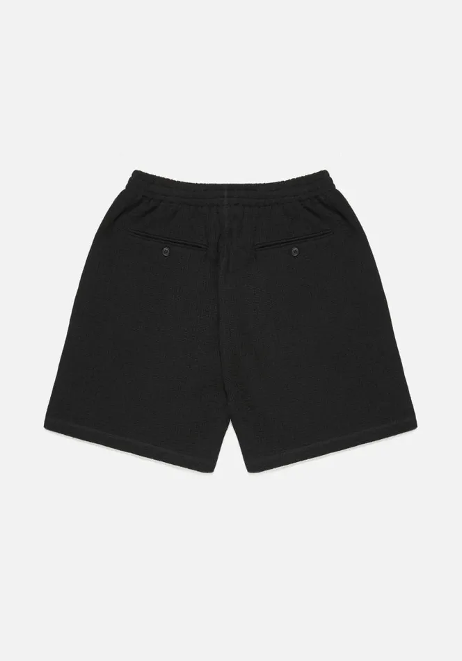 Shop MKI LOOSE WEAVE SHORTS Black MKI MIYUKI ZOKU Shorts