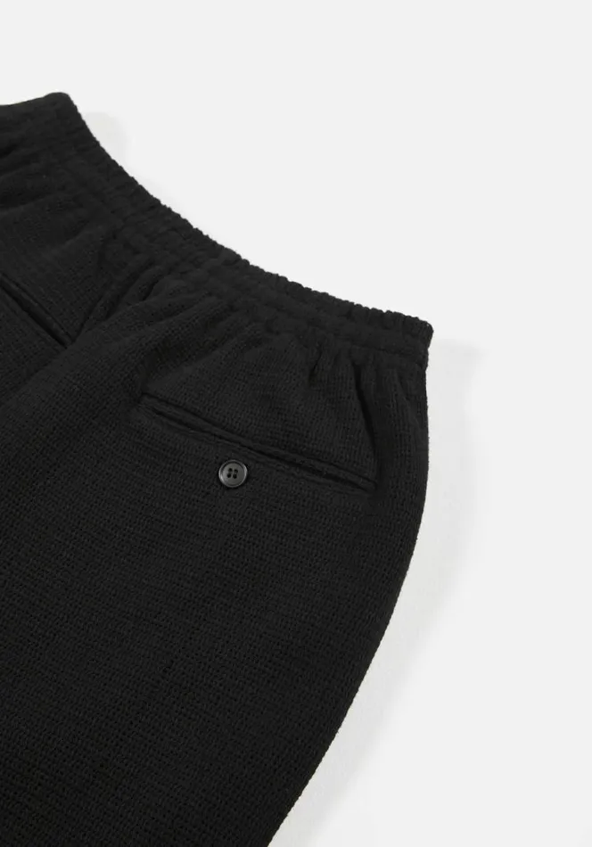 Shop MKI LOOSE WEAVE SHORTS Black MKI MIYUKI ZOKU Shorts