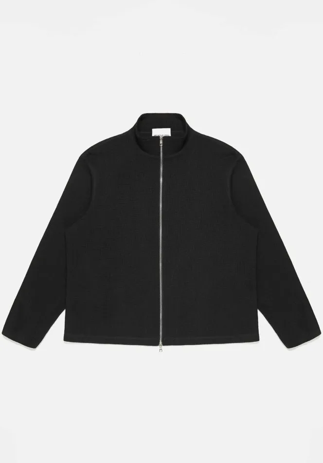 Shop MKI LOOSE WEAVE TRACK JACKET Black MKI MIYUKI ZOKU Outerwear