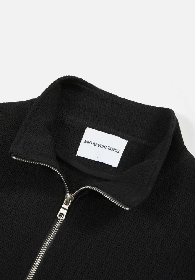 Shop MKI LOOSE WEAVE TRACK JACKET Black MKI MIYUKI ZOKU Outerwear