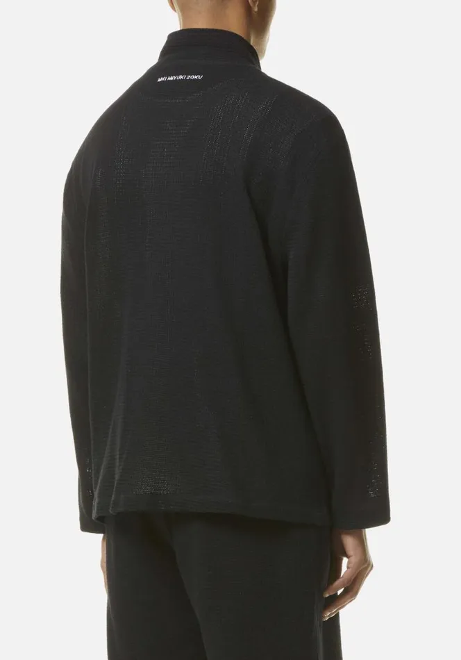 Shop MKI LOOSE WEAVE TRACK JACKET Black MKI MIYUKI ZOKU Outerwear