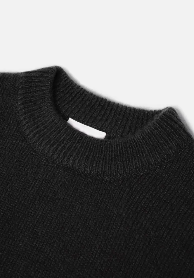 Shop MKI MOHAIR BLEND KNIT CREWNECK Black MKI MIYUKI ZOKU Knitwear