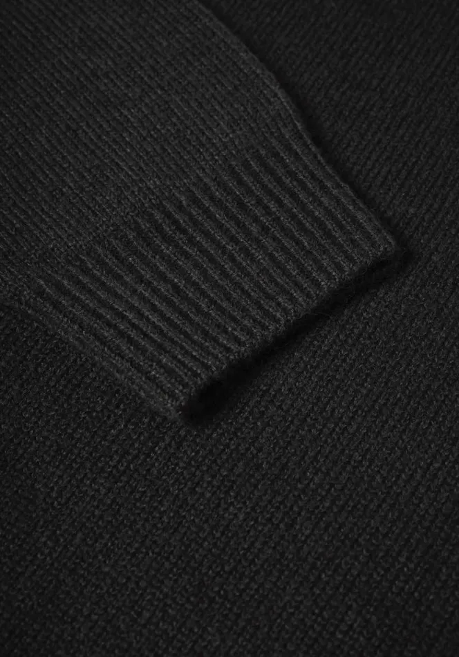 Shop MKI MOHAIR BLEND KNIT CREWNECK Black MKI MIYUKI ZOKU Knitwear