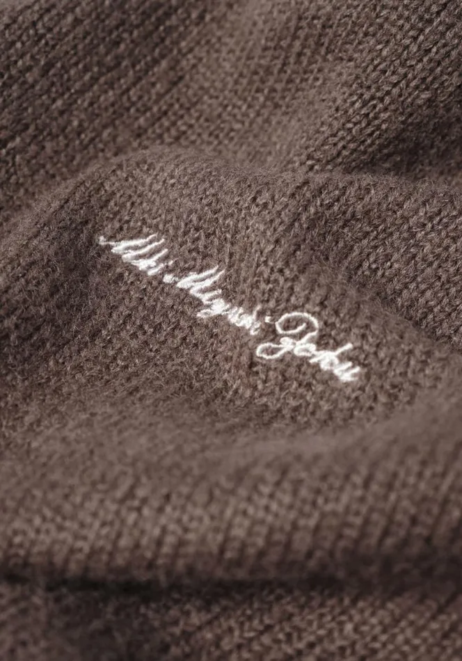 Shop MKI MOHAIR BLEND KNIT CREWNECK Brown MKI MIYUKI ZOKU Knitwear
