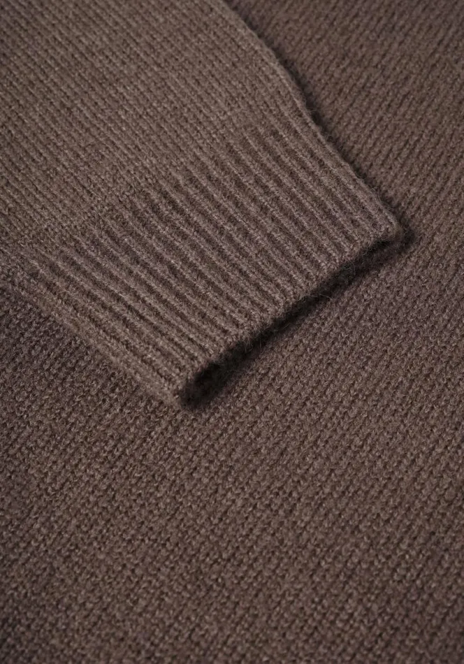 Shop MKI MOHAIR BLEND KNIT CREWNECK Brown MKI MIYUKI ZOKU Knitwear