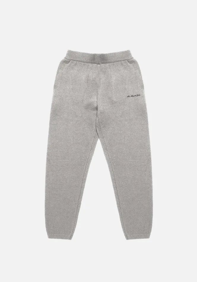Shop MKI MOHAIR BLEND KNIT TROUSERS Grey MKI MIYUKI ZOKU Trousers