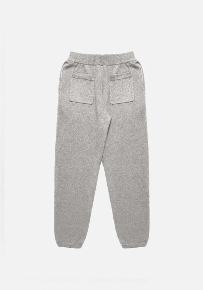 Shop MKI MOHAIR BLEND KNIT TROUSERS Grey MKI MIYUKI ZOKU Trousers