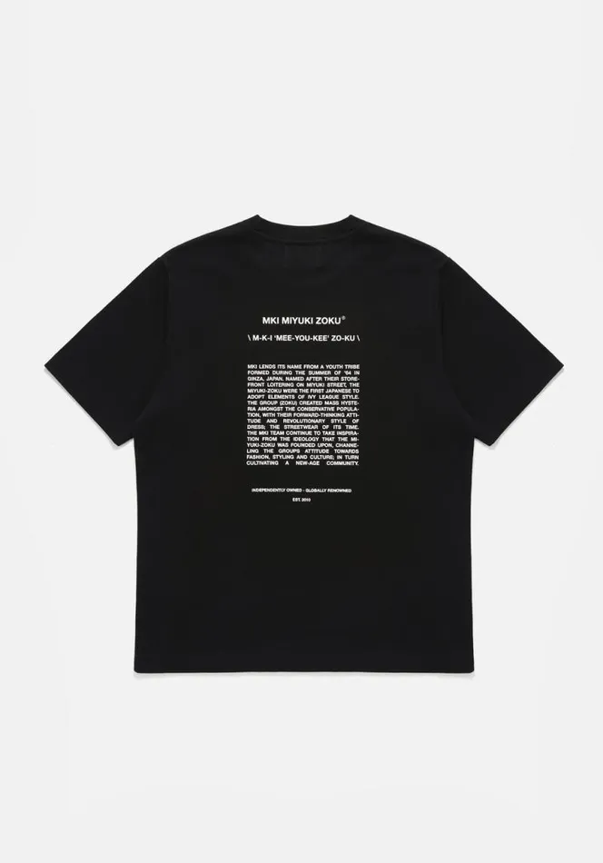Shop MKI PHONETIC TSHIRT Black MKI MIYUKI ZOKU TShirts