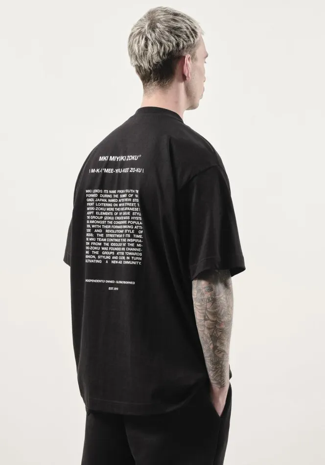 Shop MKI PHONETIC TSHIRT Black MKI MIYUKI ZOKU TShirts
