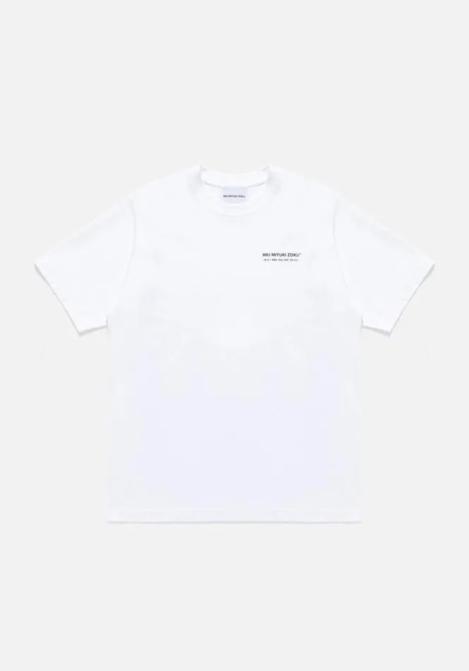 Shop MKI PHONETIC TSHIRT White MKI MIYUKI ZOKU TShirts