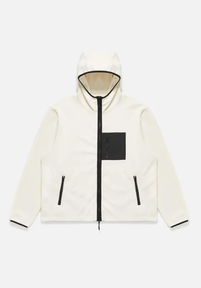 Shop MKI POLAR FLEECE HOODED JACKET Off White MKI MIYUKI ZOKU Outerwear