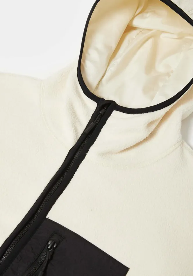 Shop MKI POLAR FLEECE HOODED JACKET Off White MKI MIYUKI ZOKU Outerwear