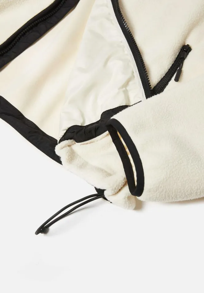 Shop MKI POLAR FLEECE HOODED JACKET Off White MKI MIYUKI ZOKU Outerwear