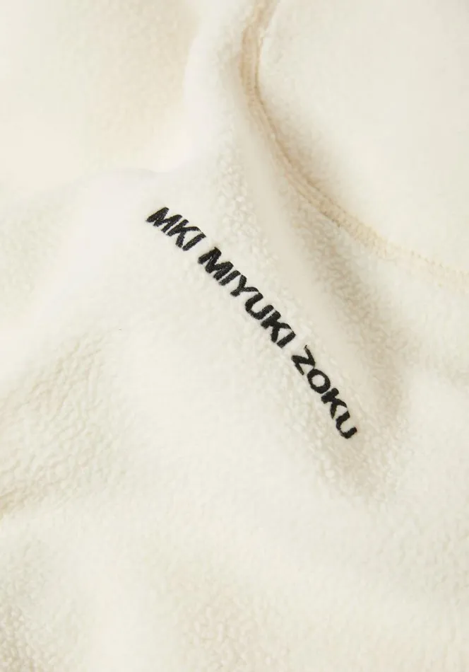 Shop MKI POLAR FLEECE HOODED JACKET Off White MKI MIYUKI ZOKU Outerwear