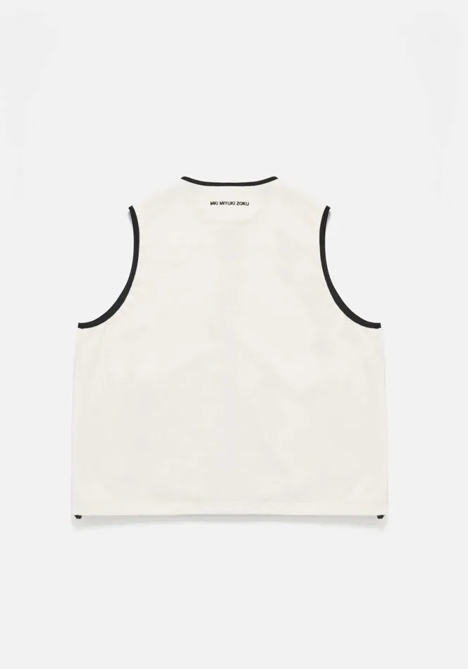 Shop MKI POLAR FLEECE VEST Off White MKI MIYUKI ZOKU Outerwear