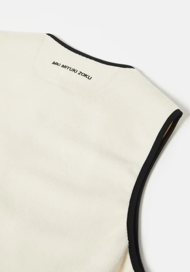Shop MKI POLAR FLEECE VEST Off White MKI MIYUKI ZOKU Outerwear