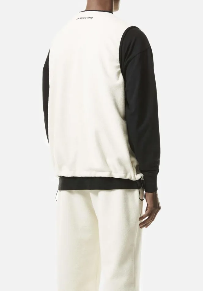 Shop MKI POLAR FLEECE VEST Off White MKI MIYUKI ZOKU Outerwear