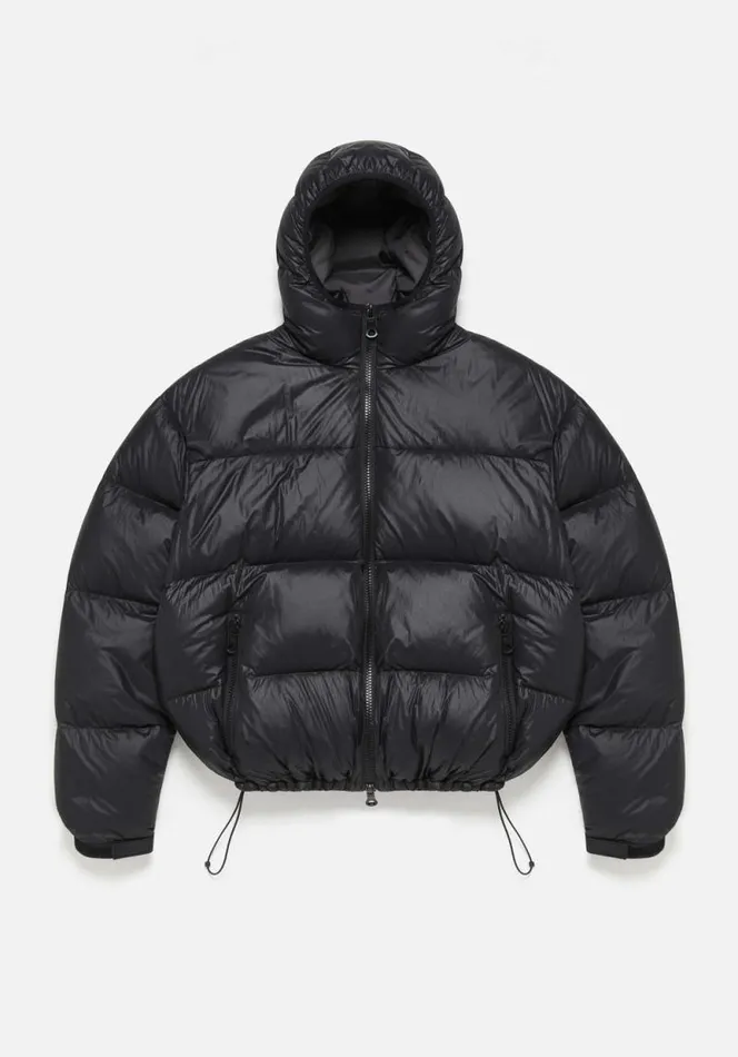 Shop MKI RIPSTOP HOODED BUBBLE JACKET Black MKI MIYUKI ZOKU Outerwear
