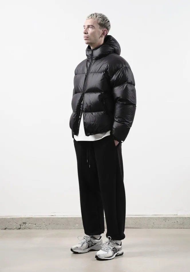 Shop MKI RIPSTOP HOODED BUBBLE JACKET Black MKI MIYUKI ZOKU Outerwear