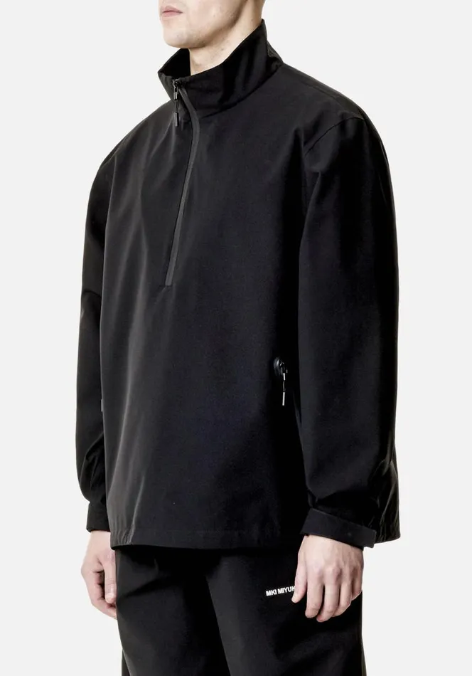 Shop MKI SHELL QUARTER ZIP Black MKI MIYUKI ZOKU Outerwear