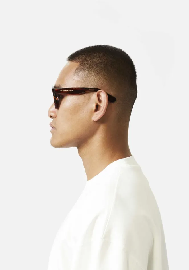 Shop MKI SQUARE ACETATE SUNGLASSES Tortoise MKI MIYUKI ZOKU Eyewear Shop MKI SQUARE ACETATE SUNGLASSES Tortoise MKI MIYUKI ZOKU Eyewear