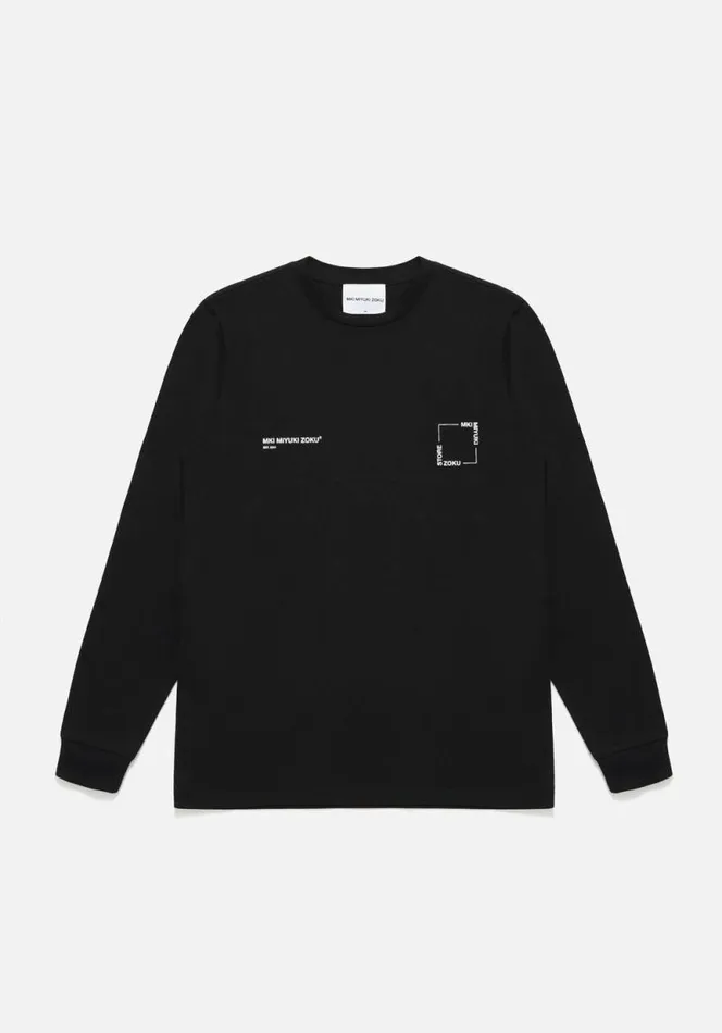 Shop MKI SQUARE LONGSLEEVE Black MKI MIYUKI ZOKU TShirts