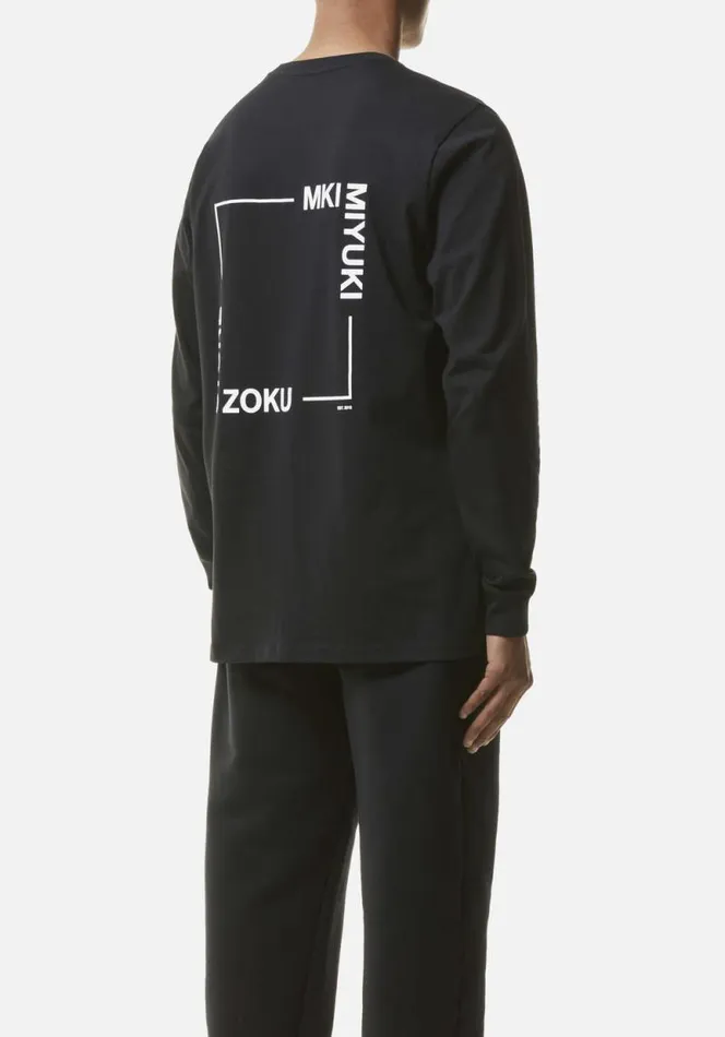 Shop MKI SQUARE LONGSLEEVE Black MKI MIYUKI ZOKU TShirts