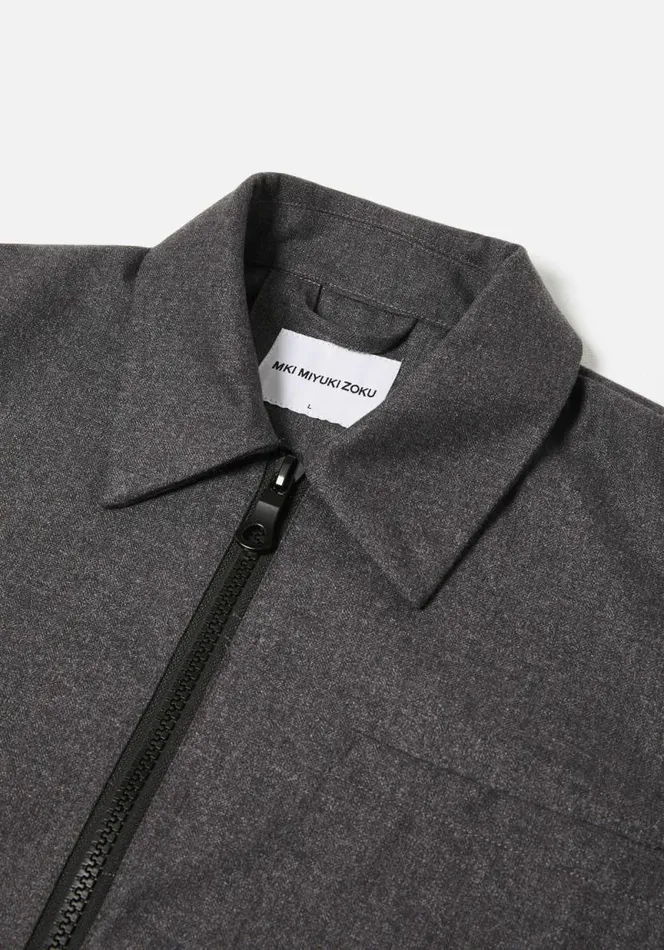 Shop MKI SUIT ZIP SHIRT Charcoal MKI MIYUKI ZOKU Shirts