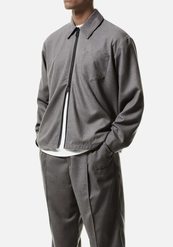 Shop MKI SUIT ZIP SHIRT Charcoal MKI MIYUKI ZOKU Shirts