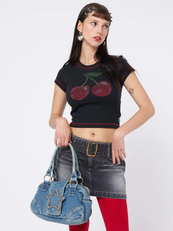 Shop Star Girl Denim Y2k Handbag Minga London Accessories