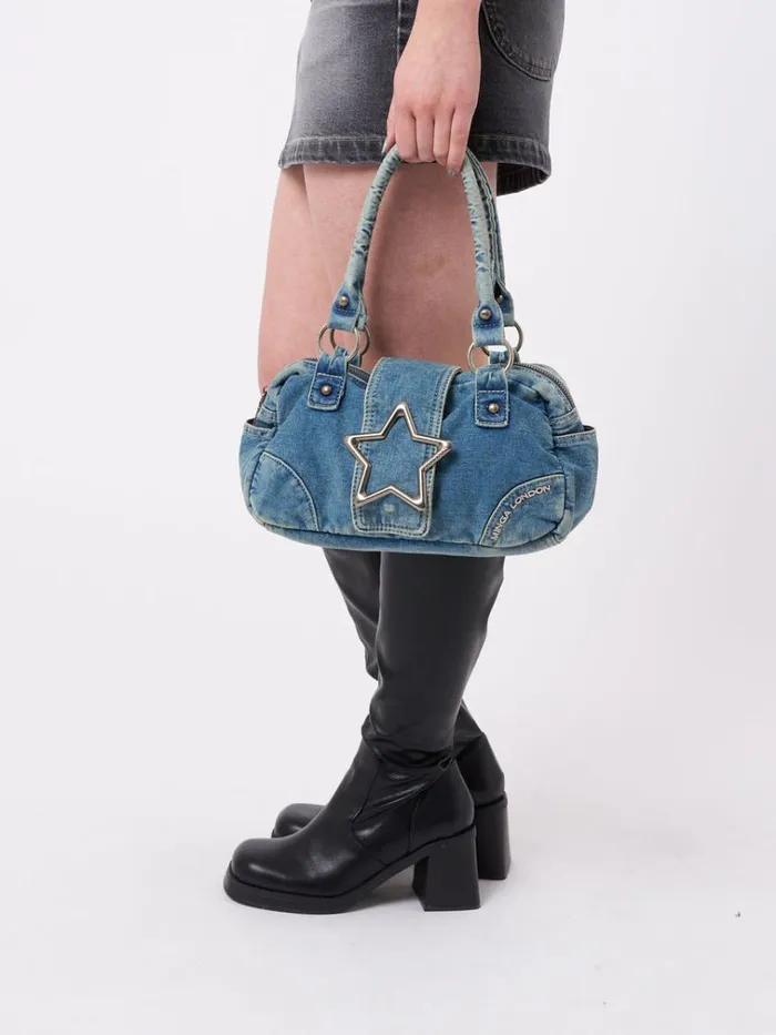 Shop Star Girl Denim Y2k Handbag Minga London Accessories