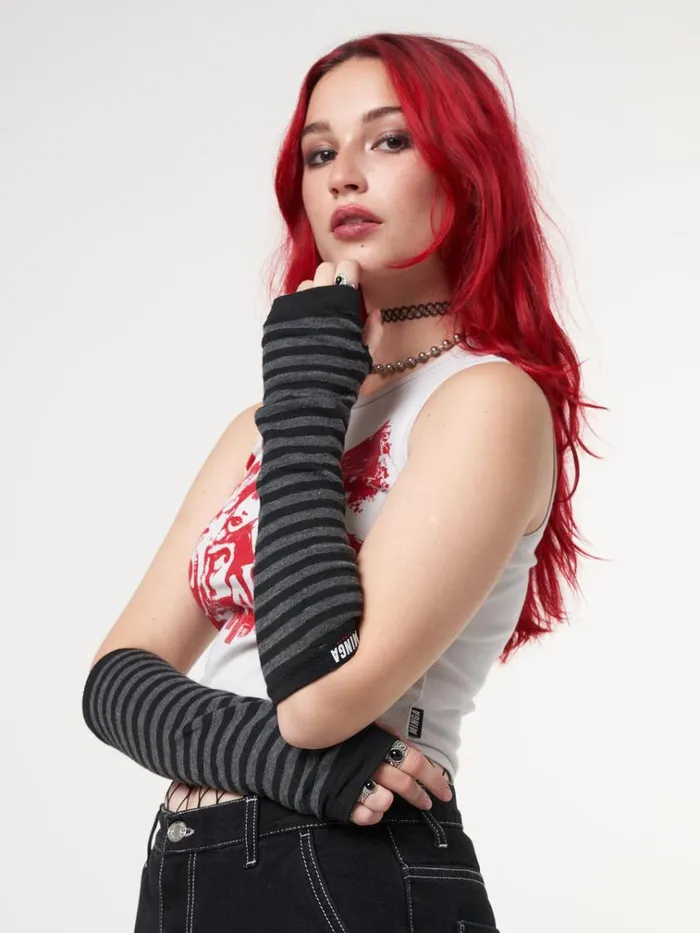 Shop Striped Arm Warmers Minga London Accessories Shop Striped Arm Warmers Minga London Accessories
