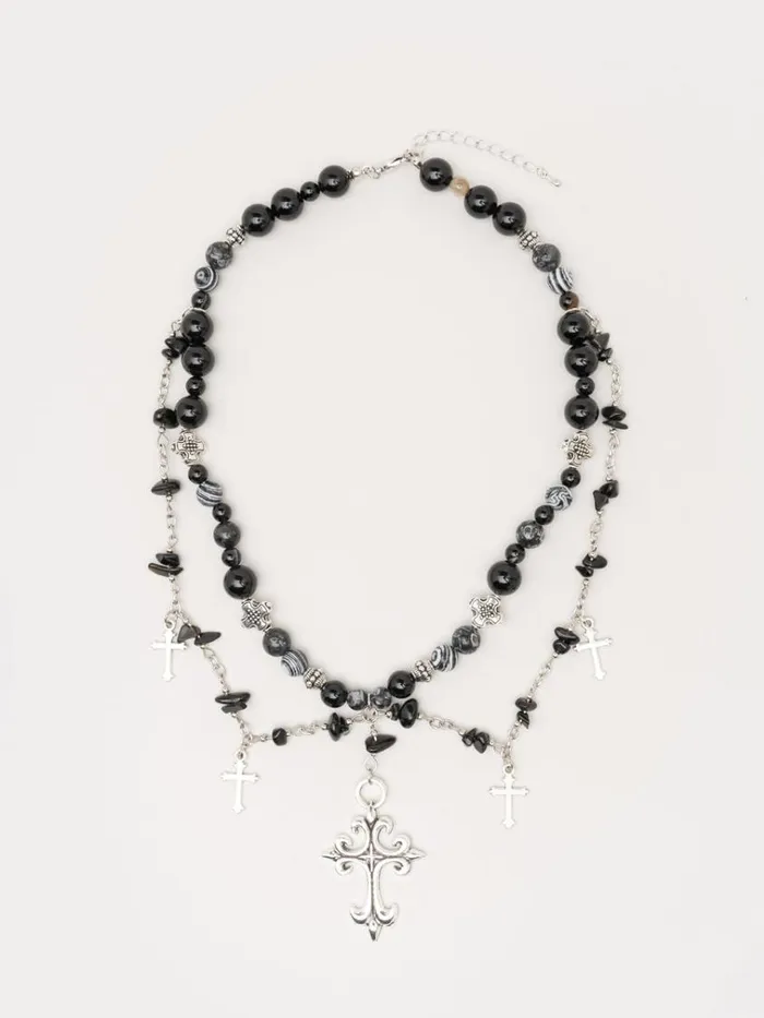 Shop Twilight Cross Beaded Pendant Necklace Minga London Accessories