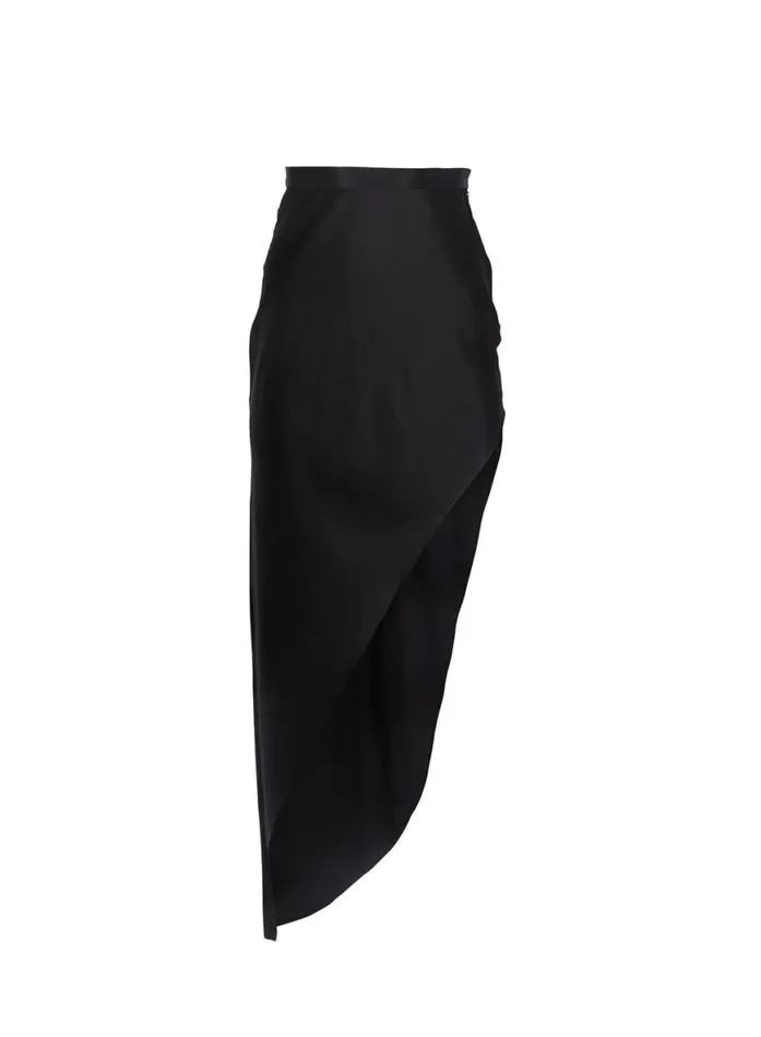 Shorts and Skirts Clothing Fleur Du Mal High Slit Skirt Black