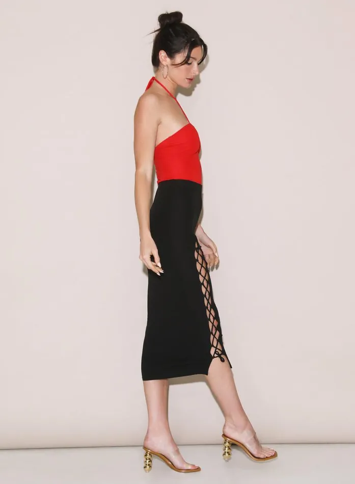 Shorts and Skirts Clothing Fleur Du Mal Jersey Lace Up Skirt Black
