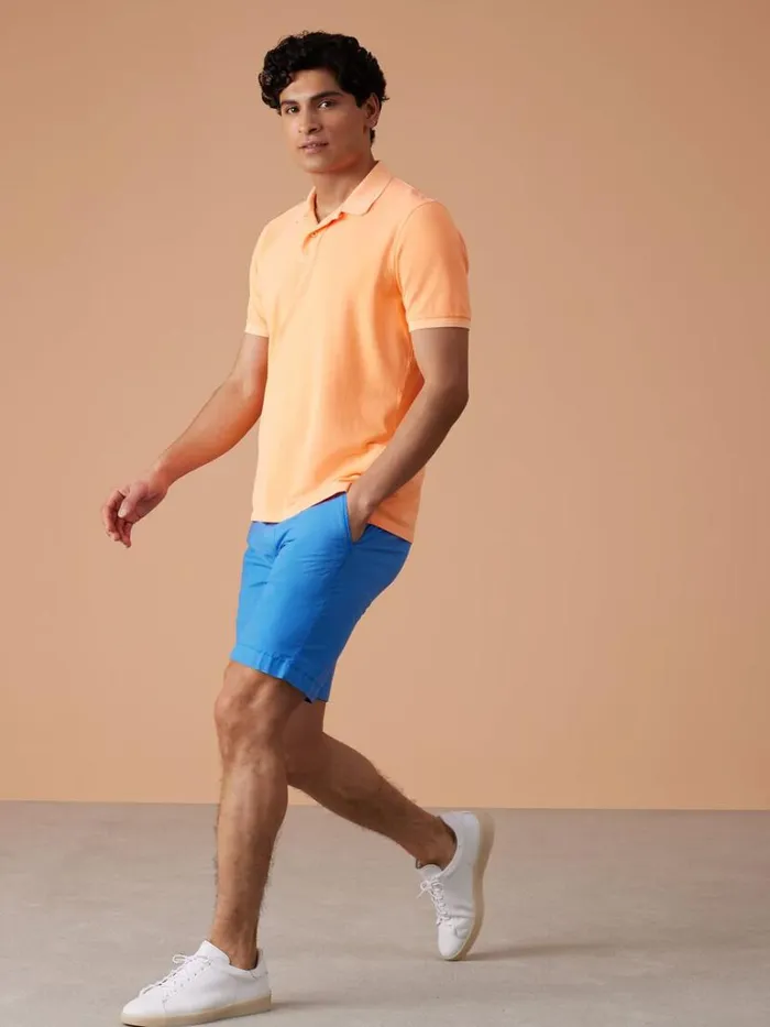 Shorts and Swim Trunks Mens Paul Stuart Cotton Bermuda Short Blue Shorts and Swim Trunks Mens Paul Stuart Cotton Bermuda Short Blue