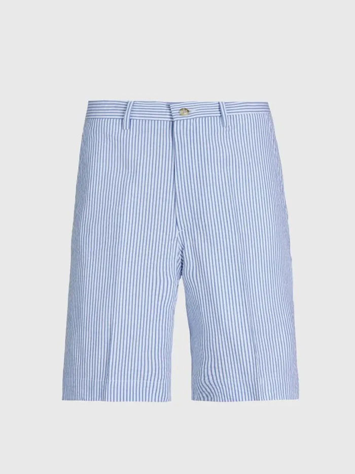 Shorts and Swim Trunks Mens Paul Stuart Seersucker Walk Short Blue
