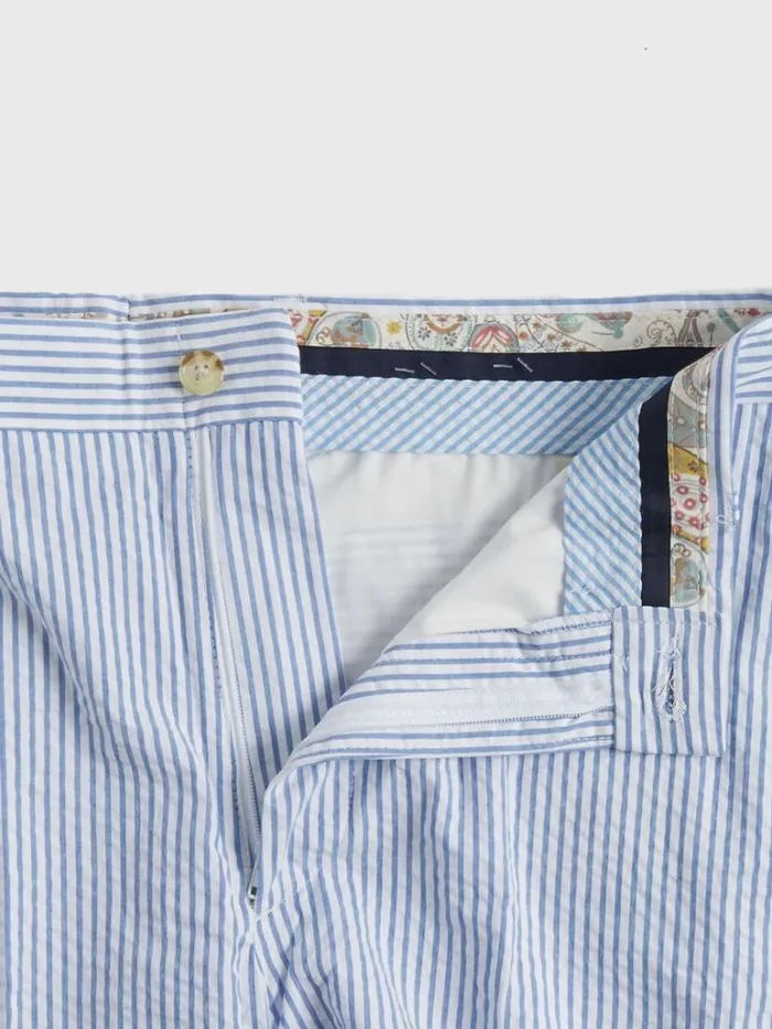 Shorts and Swim Trunks Mens Paul Stuart Seersucker Walk Short Blue
