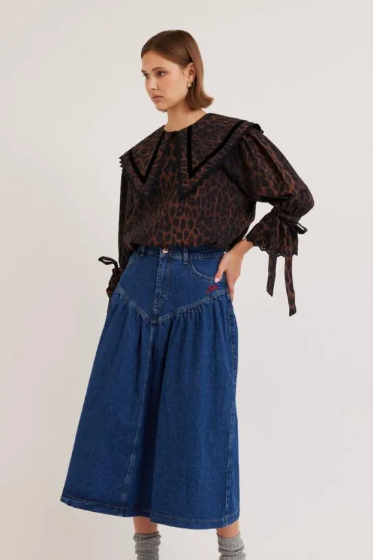 Skirts Women Damson Madder Fin Midi Skirt