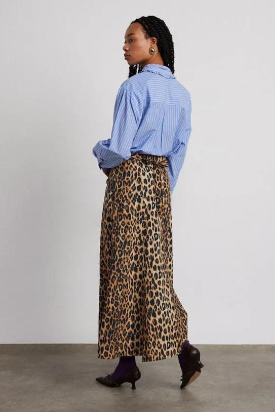 Skirts Women Damson Madder Hyan Midi Skirt 8211 Leopard
