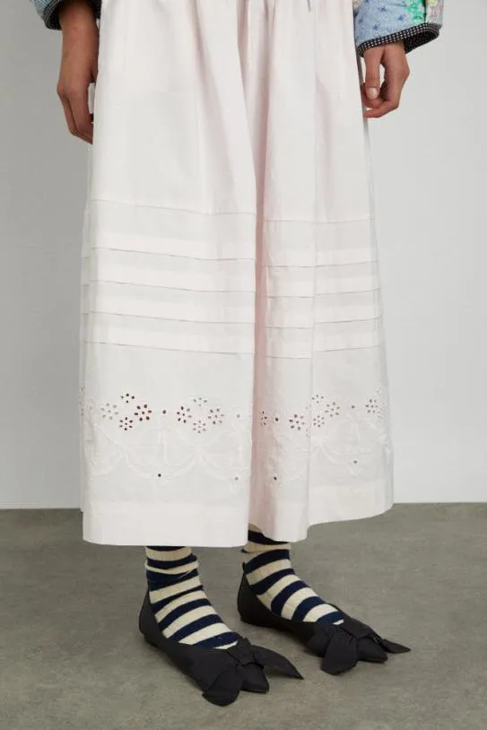 Skirts Women Damson Madder Kelsey Pin Tuck Midi Skirt 8211 Sugar Pink