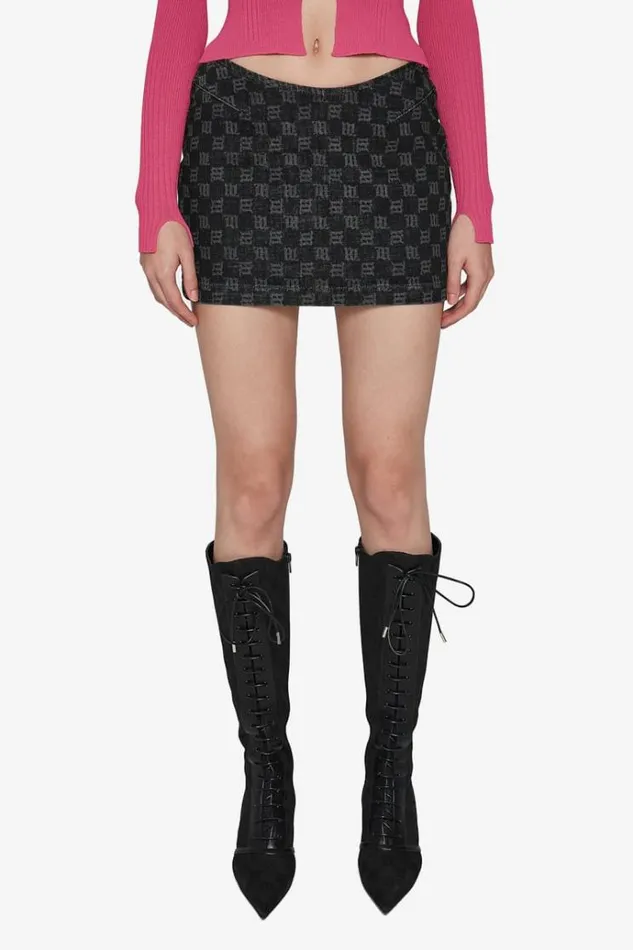 Skirts Women MISBHV Denim Monogram Mini Skirt Black