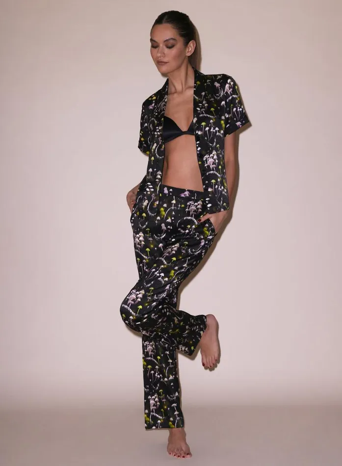 Sleepwear LingerieClothing Fleur Du Mal Ethereal Mushroom PJ Pant Ethereal Mushroom Print