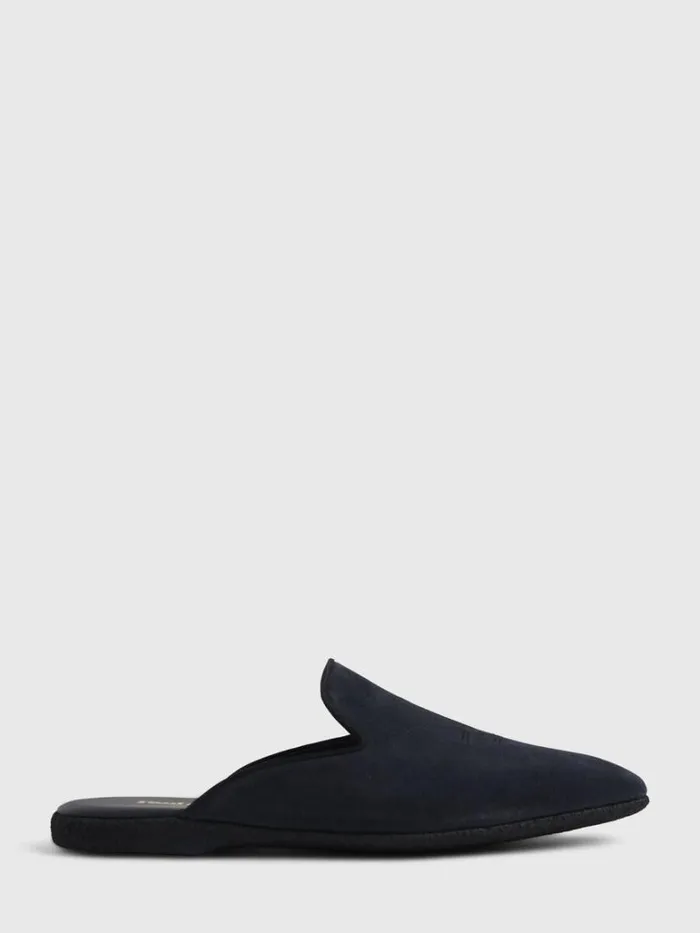 SlipsOns Mens Paul Stuart Hamilton Suede SlipOn Black